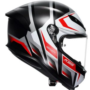 ČELADA AGV K6 S KARVE MATT BLACK WH RED