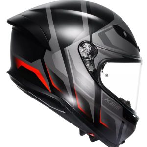 ČELADA AGV K6 S KARVE MATT BLACK GREY RED