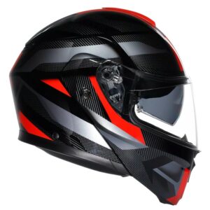 ČELADA AGV STREETMODULAR LEDRO RED