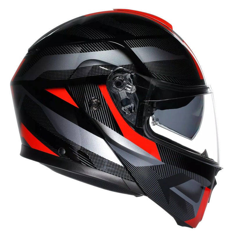 ČELADA AGV STREETMODULAR LEDRO RED